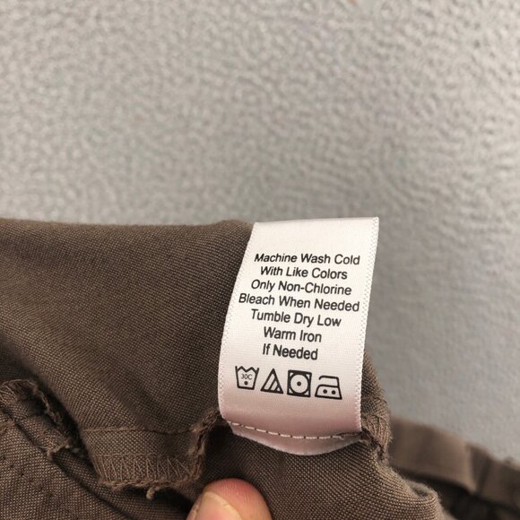 Coldwater Creek Pants Womens 16 Brown Stretch Woven Tapered Office Career Work* - Picture 9 of 14